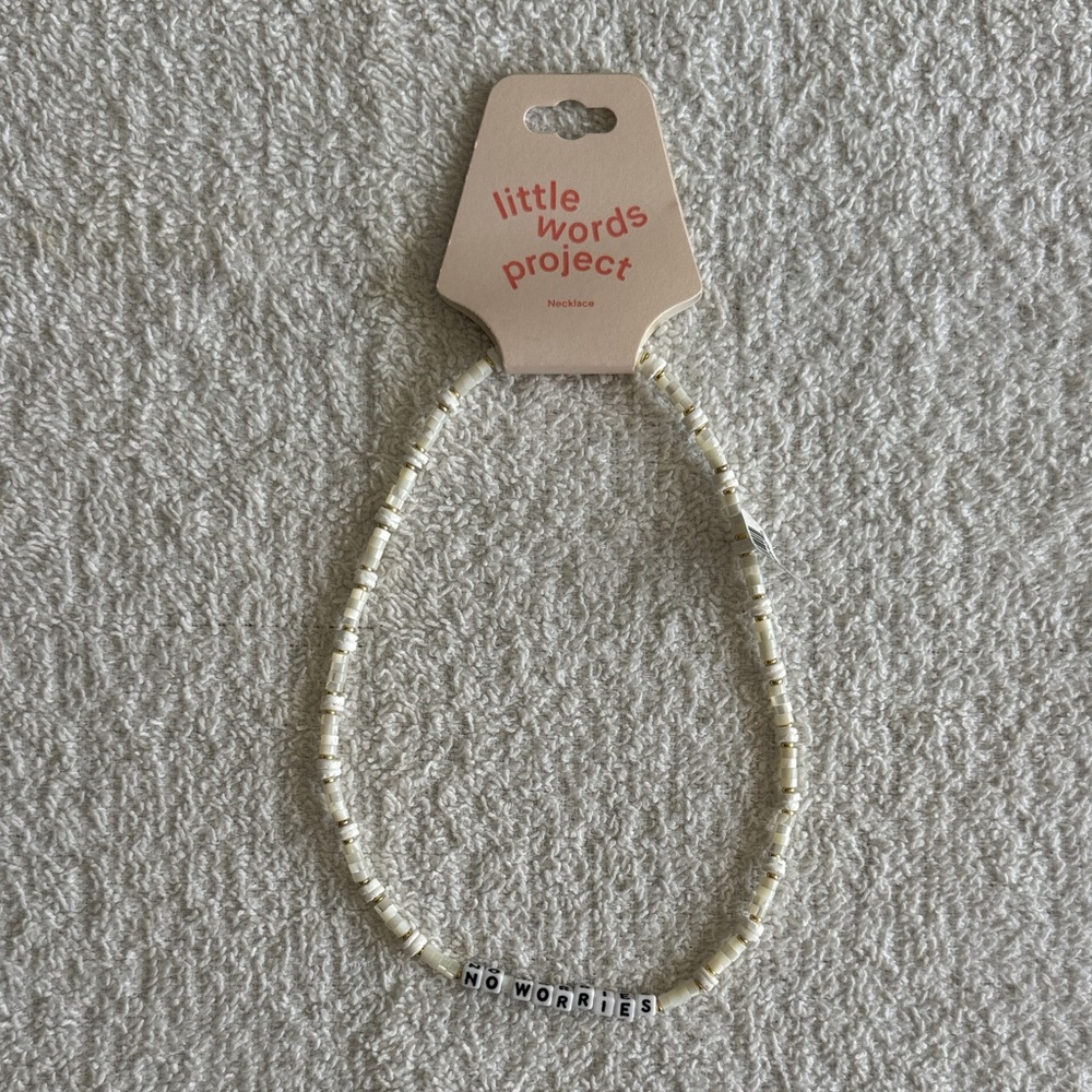 Little Words Project “No Worries” Beaded Necklace